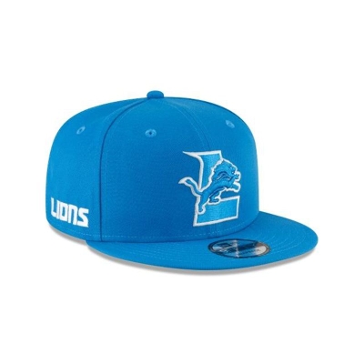 Blue Detroit Lions Hat - New Era NFL Logo Mix 9FIFTY Snapback Caps USA9526187